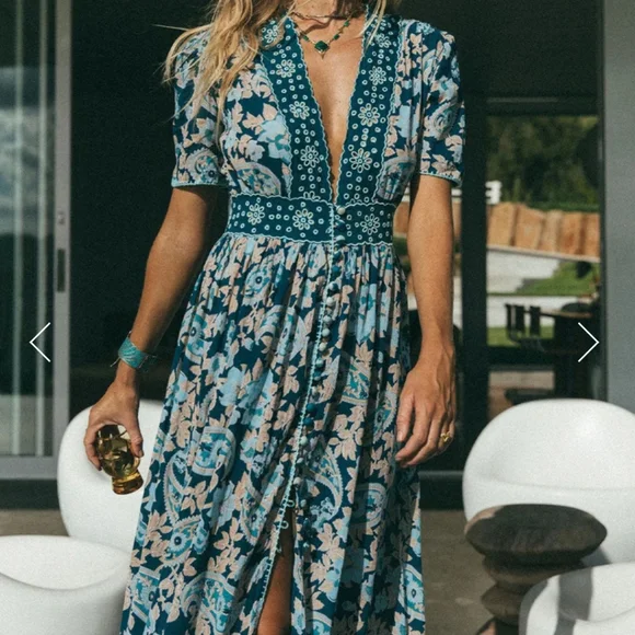 SOLD $360 Brown Sugar Maxi Dress by Chasing Unicorns - Picture 7 of 10